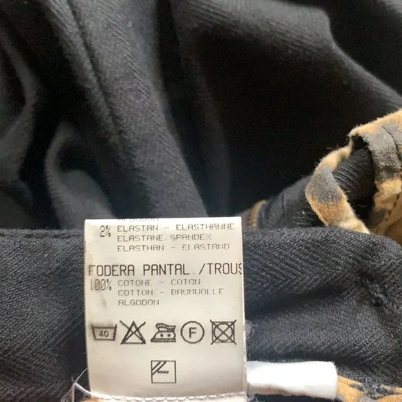 Roberto Cavalli Build - in Belt Black Denim Pant